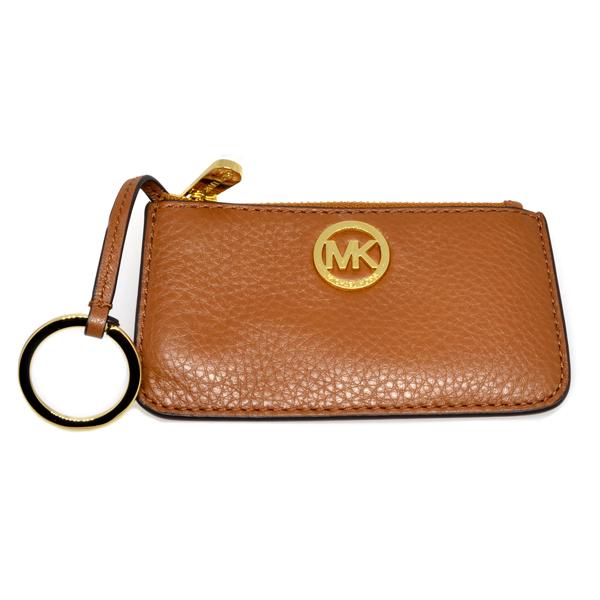 ^Brand New Michael Kors Fulton Luggage Leather Key Pouch