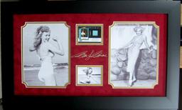 Engraved Marilyn Monroe Signature With Real Swatch of Clothing