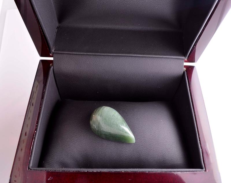 APP: 2k 79.00CT Pear Cut Cabochon Green Jade Gemstone