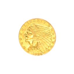 Very Rare 1926 $2.50 U.S. Indian Head Gold Coin Great Investment