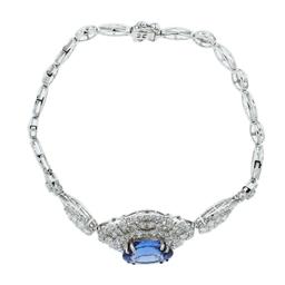 APP: 27.5k *18K Gold 5.83ct Tanzanite and 4.02ctw Diamond Bracelet (Vault_R3 2322)