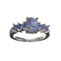 APP: 2.8k Fine Jewelry 2.97CT Violet Blue Tanzanite And Platinum Over Sterling Silver Ring