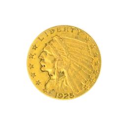 *1925-D $2.50 U.S. Indian Head Gold Coin - Great Investment