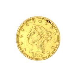 Extremely Rare 1873 $2.50 U.S. Liberty Head Gold Coin