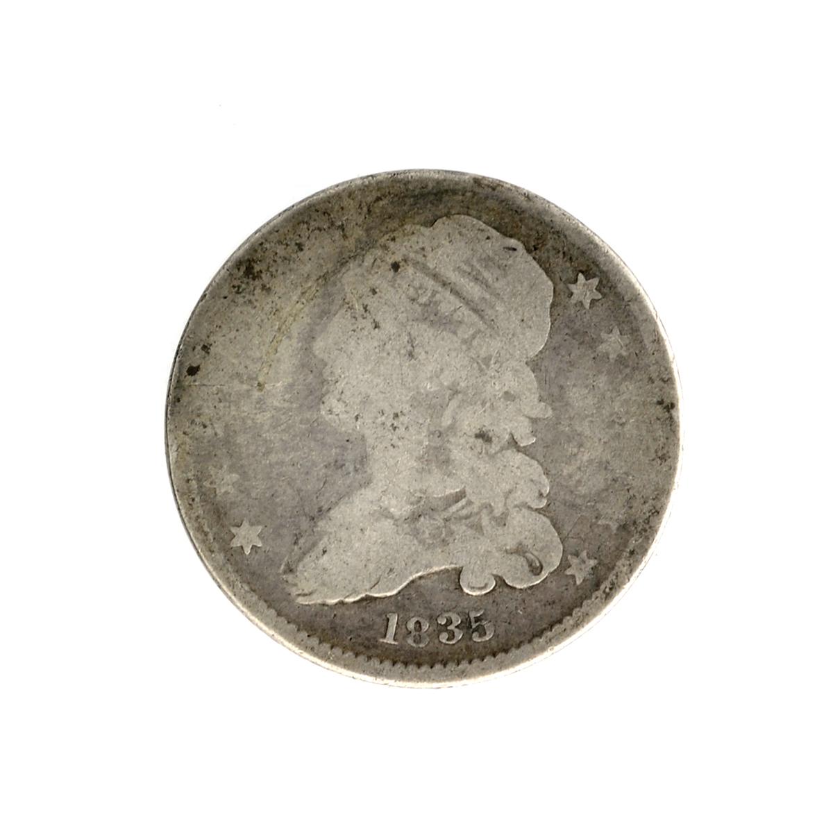 1835 Capped Bust Quarter Dollar Coin