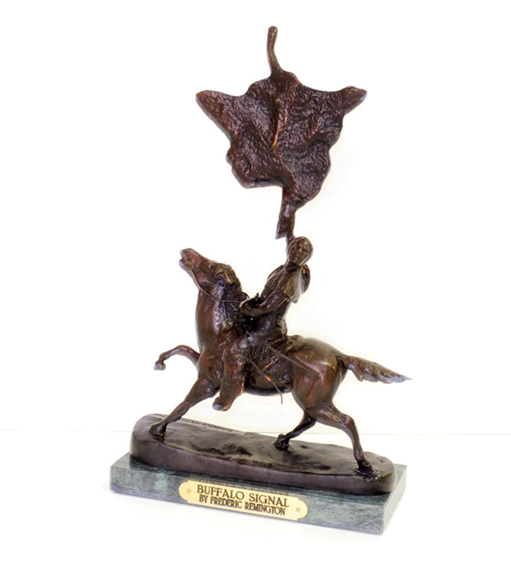 Buffalo Signal- By Frederic Remington- Bronze Reissue