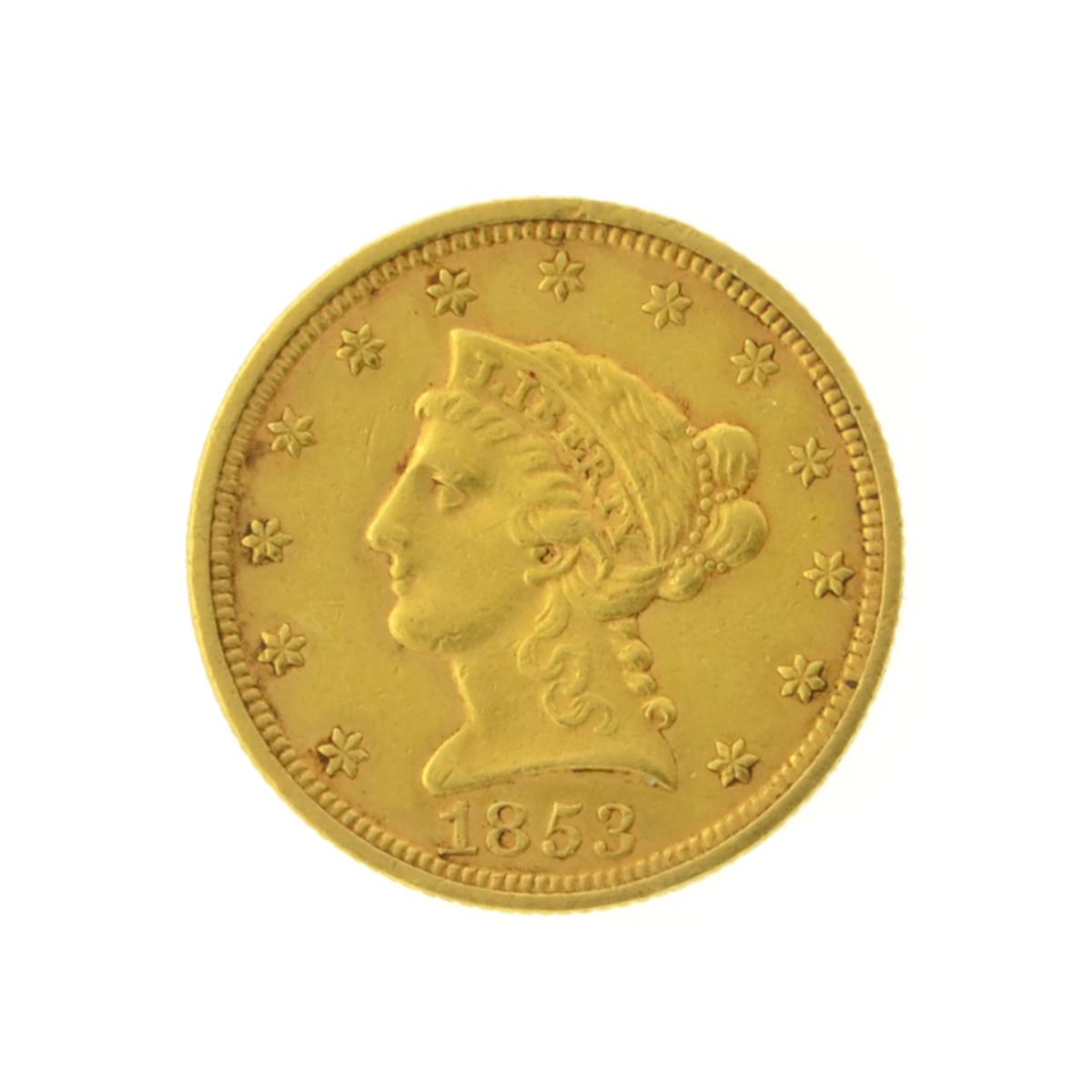 1853 $2.50 Liberty Head Gold Coin