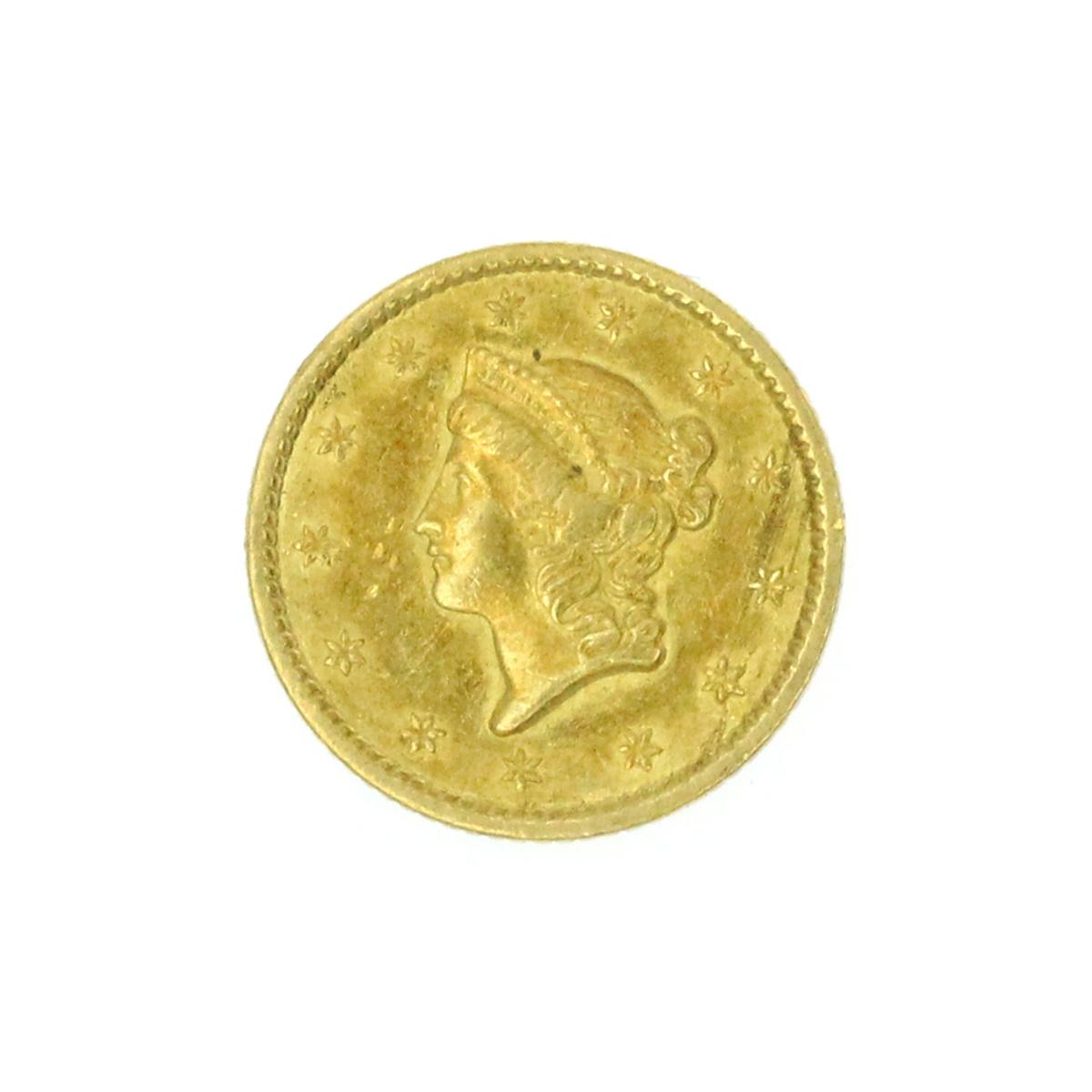 Extremely Rare 1851 $1 U.S. Liberty Head Gold Coin