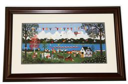 Wooster Scott- Framed-Signed ''Regatta on the Potomac''