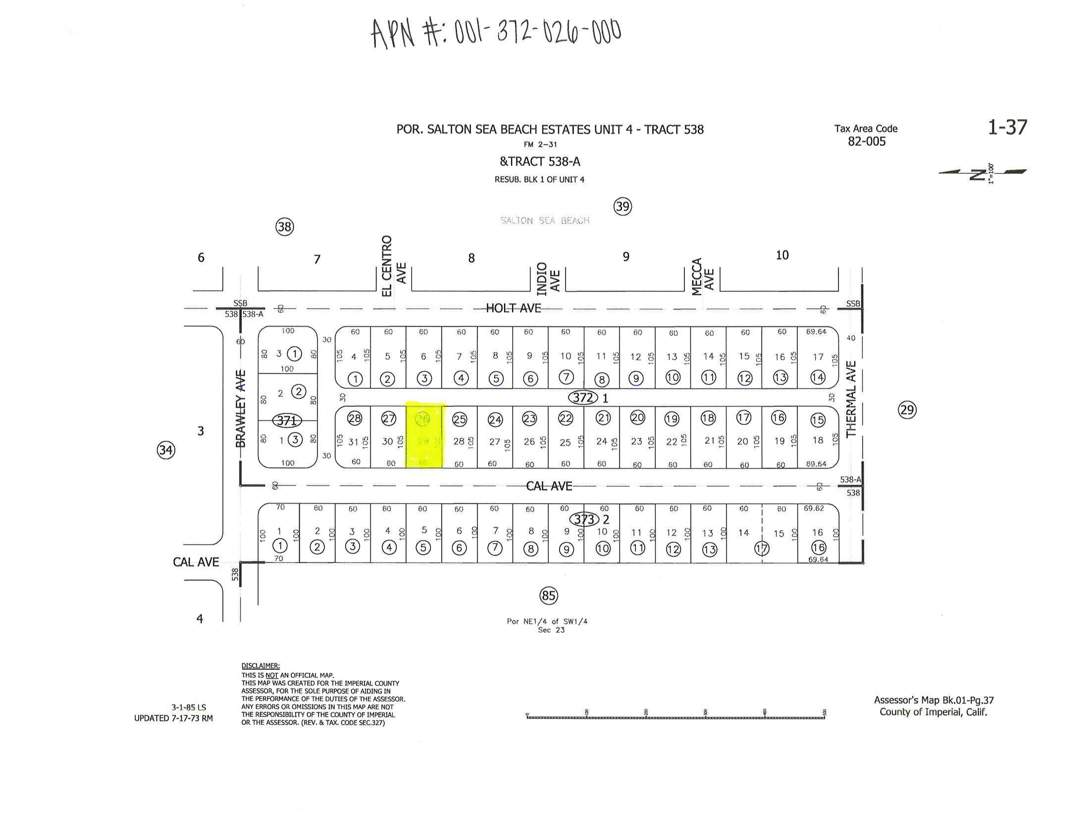 Nice Lot Near Salton Sea Southern California!!! Just Bid & Take Over Low Monthly Payments!!!