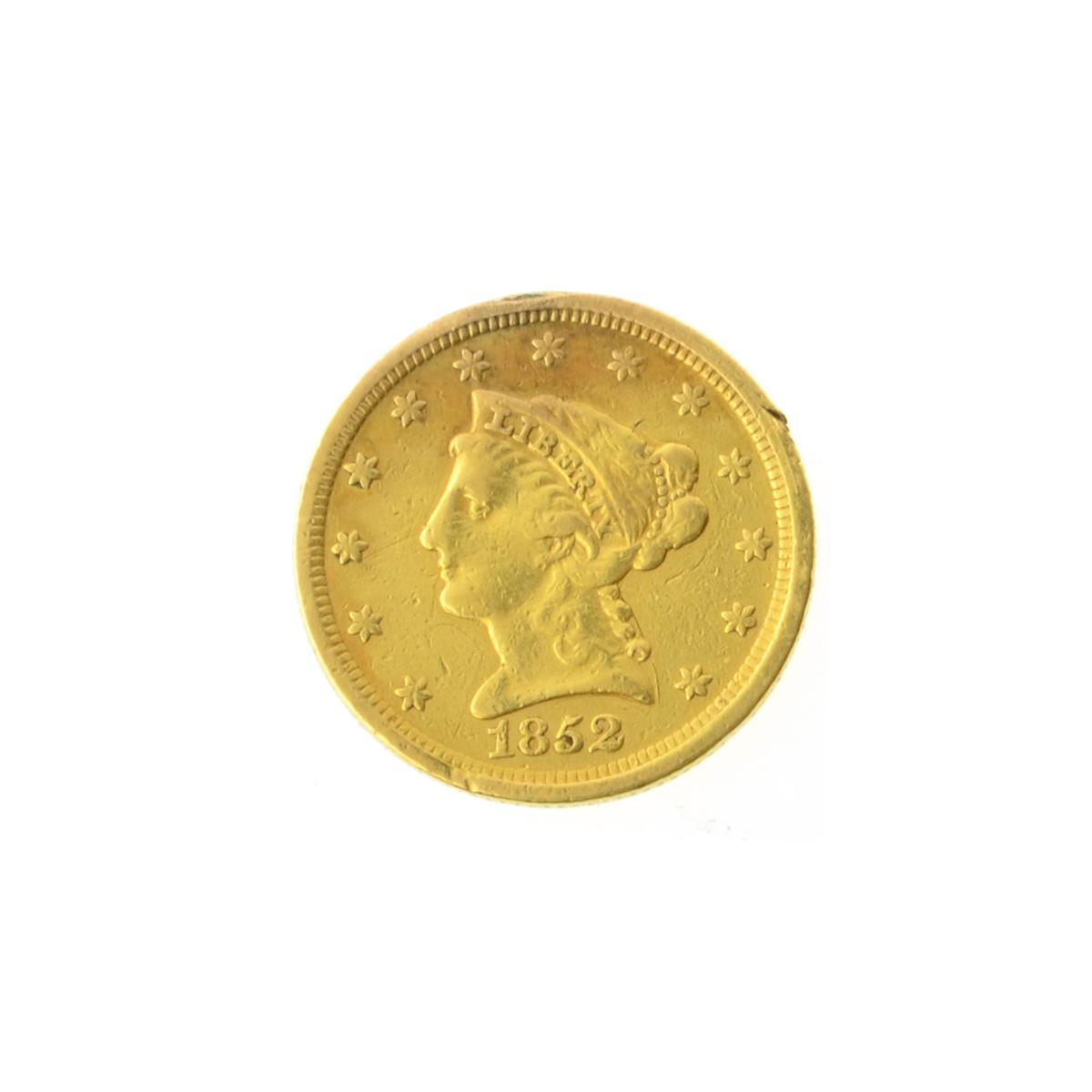 1852 $2.50 U.S. Liberty Head Gold Coin