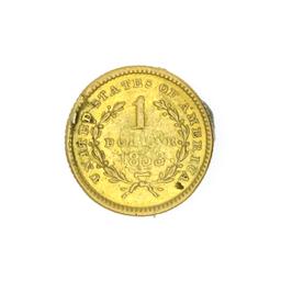 Extremely Rare 1853 $1 U.S. Liberty Head Gold Coin