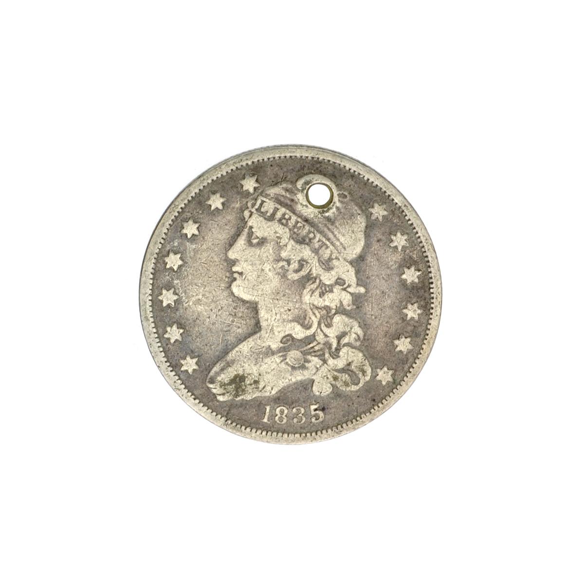 1835 Capped Bust Quarter Dollar Coin