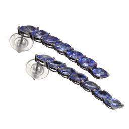 APP: 3.4k 3.62CT Marquise Cut Tanzanite And Platinum Over Sterling Silver Earrings