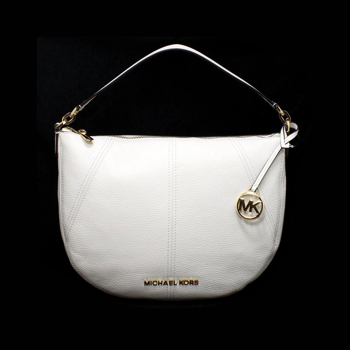 Gorgeous Brand New Never Used Opal White Michael Kors Medium Crescent Tag Price $328.00