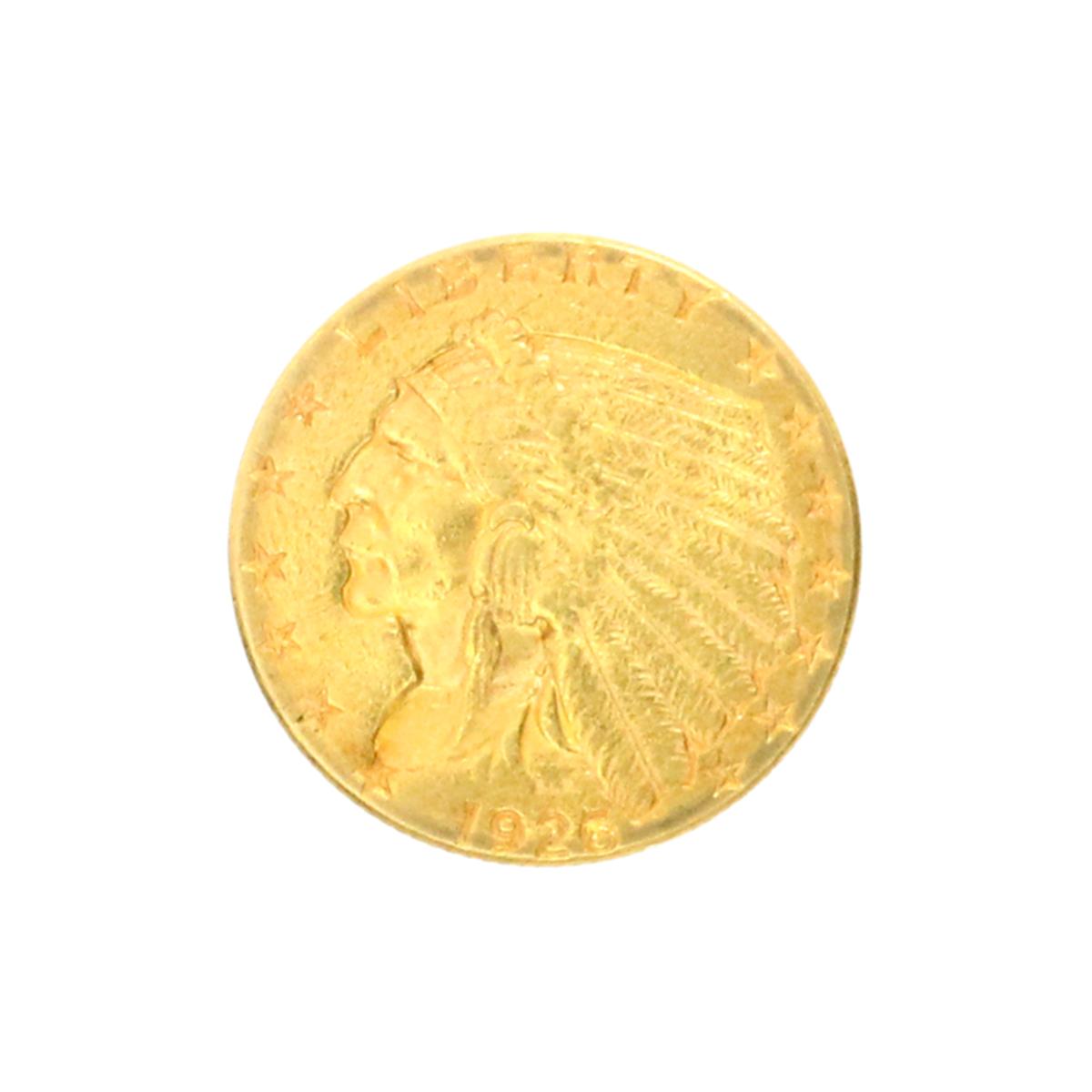 Rare 1926 $2.50 U.S. Indian Head Gold Coin