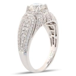 APP: 21.3k *1.01ct SI2 CLARITY F COLOR CENTER Diamond Platinum Ring (1.60ctw Diamonds) EGL CERTIFIED