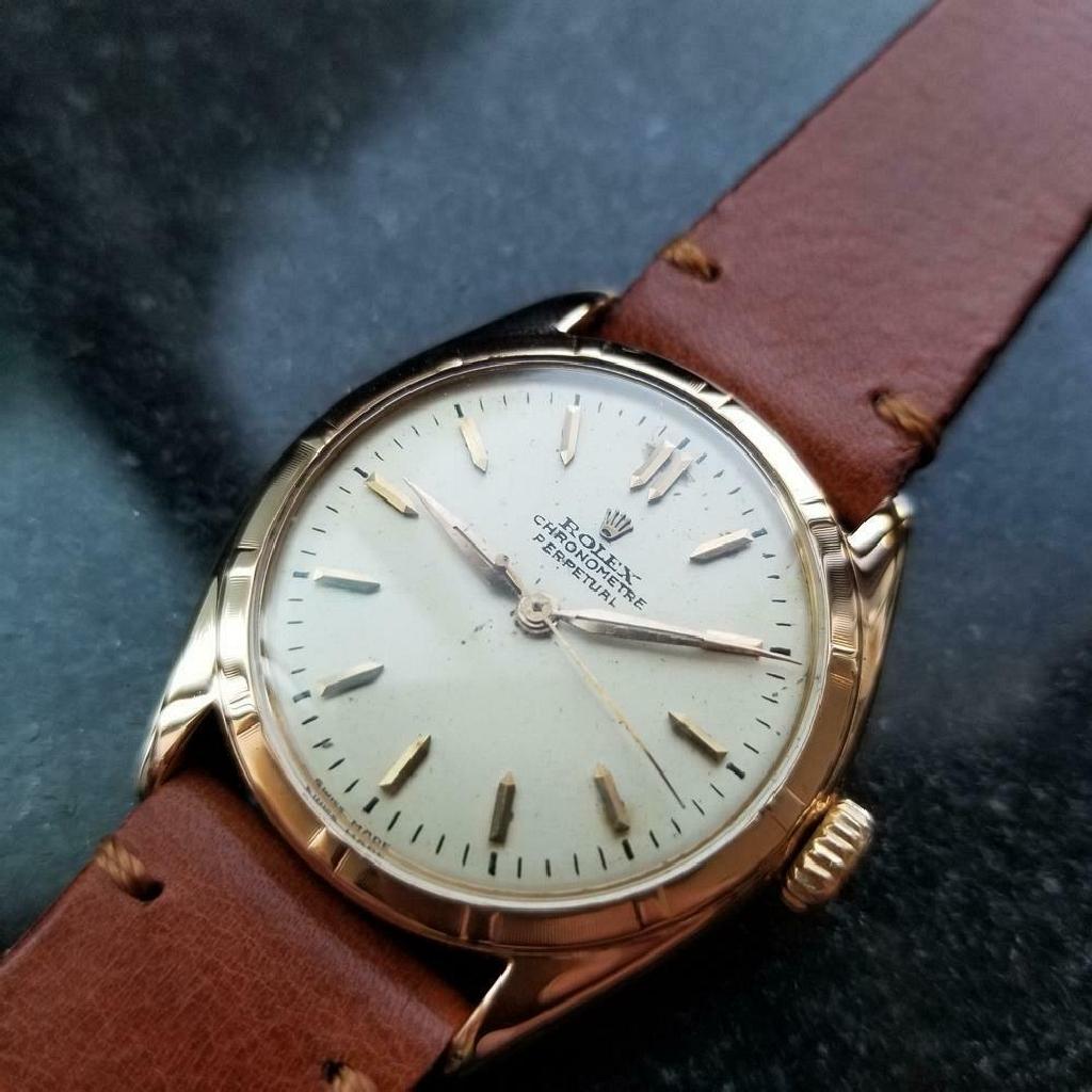 *ROLEX Men's 18K Rolex Perpetual Chronometer 1963 Swiss Vintage Watch