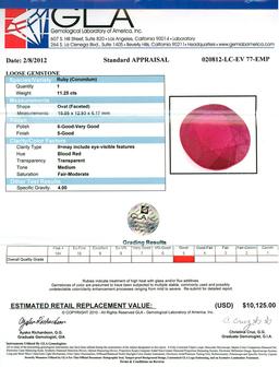 14.43CT Oval Cut Ruby Gemstone