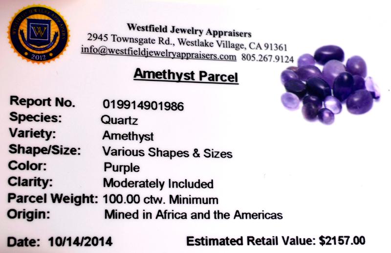 APP: 2.2k 100.00CT Various Shapes And Sizes Amethyst Parcel