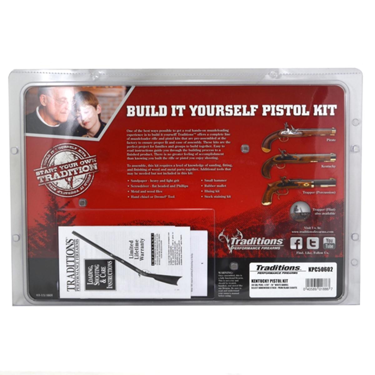 Pistol Kit Kentucky Exquisite New Original Box Papers Traditions .50 Cal (No Gun Sales To NY HI AK.)