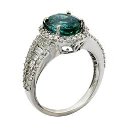 APP: 16.9k *2.75ct Emerald and 1.11ctw Diamond 14KT White Gold Ring (GIA CERTIFIED) (Vault_R9_7162)