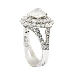 APP: 18.4k *1.43ct HEART CENTER Diamond Unity Platinum Ring (2.58ctw Diamonds) (Vault_R9_11169)