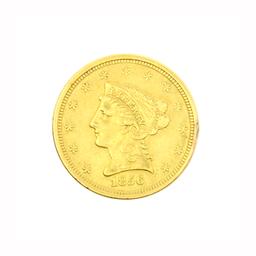 Rare 1856 $2.50 U.S. Liberty Head Gold Coin