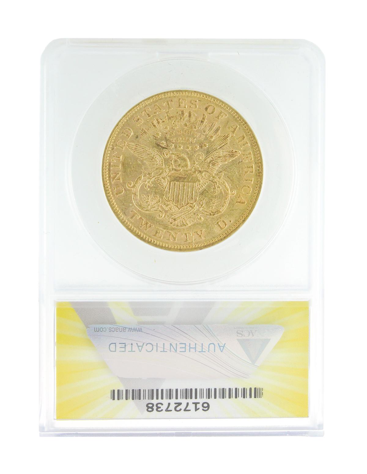 *Extremely Rare 1867 $20 U.S. Liberty Head Gold Coin (DF)