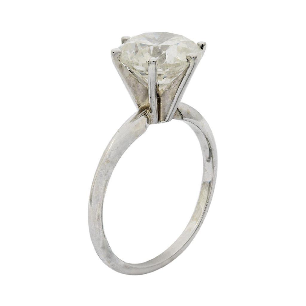 APP: 54.3k 3.21ct SI3 CLARITY CENTER Diamond Solitaire 14KT. White Gold Ring (EGL CERTIFIED) (Vault_
