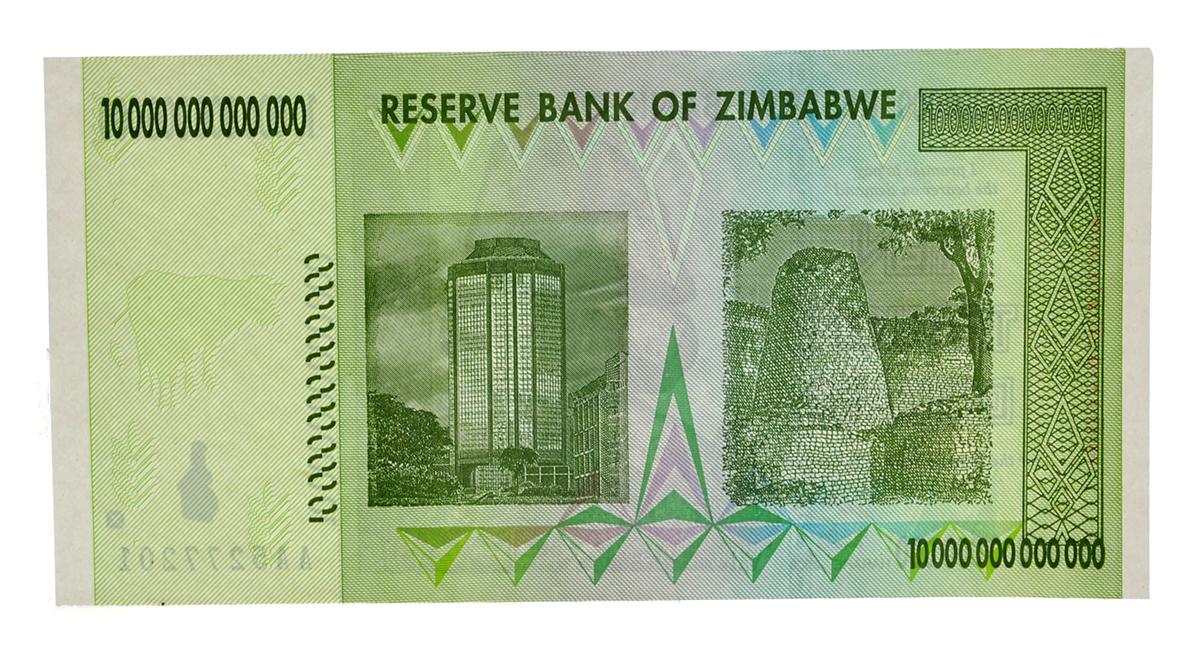 10 Trillion Dollar Zimbabwe Note