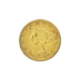 Rare 1878-S $2.50 Liberty Head Gold Coin Great Investment (DF)