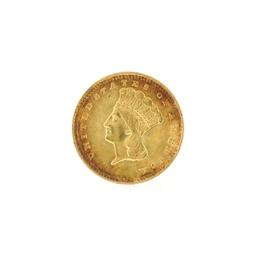 Rare 1856 $1  Head Gold Coin Great Investment (DF)