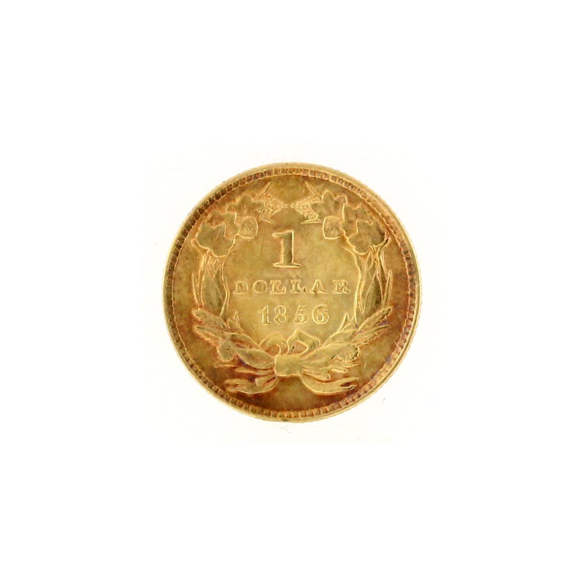 Rare 1856 $1  Head Gold Coin Great Investment (DF)