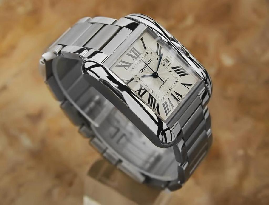 *2010 Cartier Tank Anglaise Automatic Stainless Mens Watch -P-