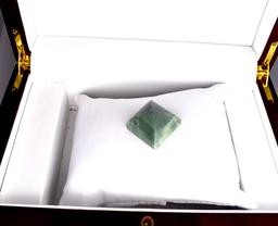 APP: 2.3k 114.00CT Rectangle Cut Green Guatemala Jade Gemstone