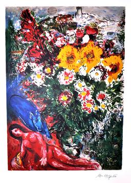 MARC CHAGALL (After) Les Soucis Print, 412 of 500