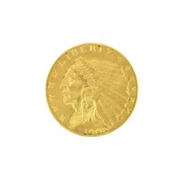 Rare 1908 $2.50 Indian Head Gold Coin Great Investment (DF)