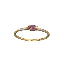 APP: 0.4k Fine Jewelry 14KT. Gold, 0.20CT Red Ruby And Diamond Ring