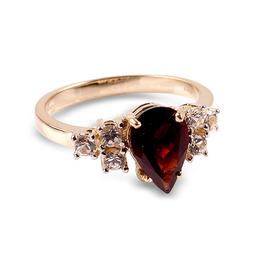 APP: 1.4k 14KT. Gold, 3.00CT Garnet And White Sapphire Ring