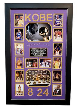 *Outstanding Kobe Bryant Memorabilia Piece Plate Signed -Great Investment!