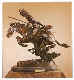 *Very Rare Small Cheyenne Bronze by Frederic Remington 8.5'''' x 8.5''''  -Great Investment- (SKU-AS