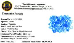 APP: 1.2k 12CT Round Cut Tanzanite Parcel