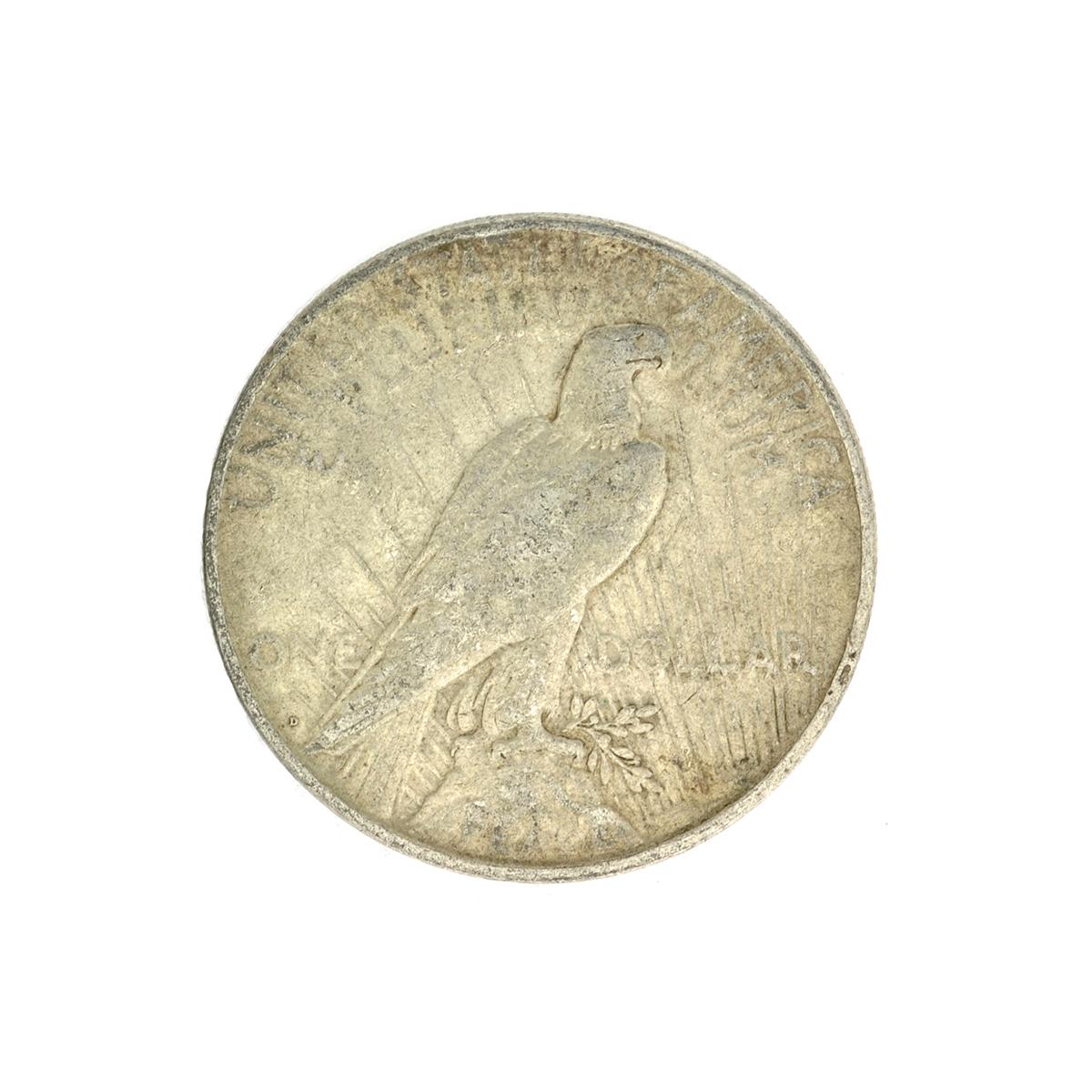 1922-D U.S. Peace Type Silver Dollar Coin