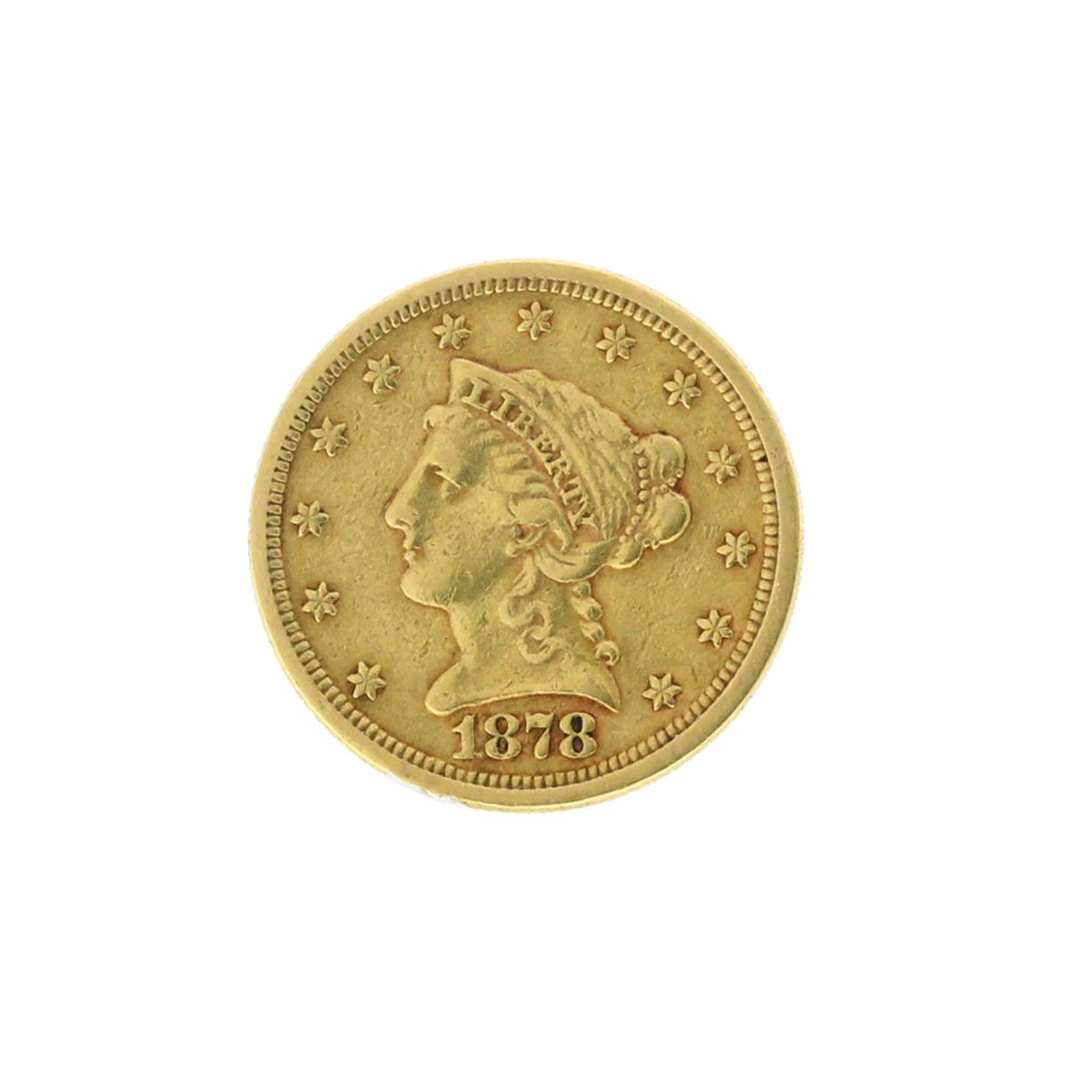 Rare 1878 $2.50 Liberty Head Gold Coin Great Investment