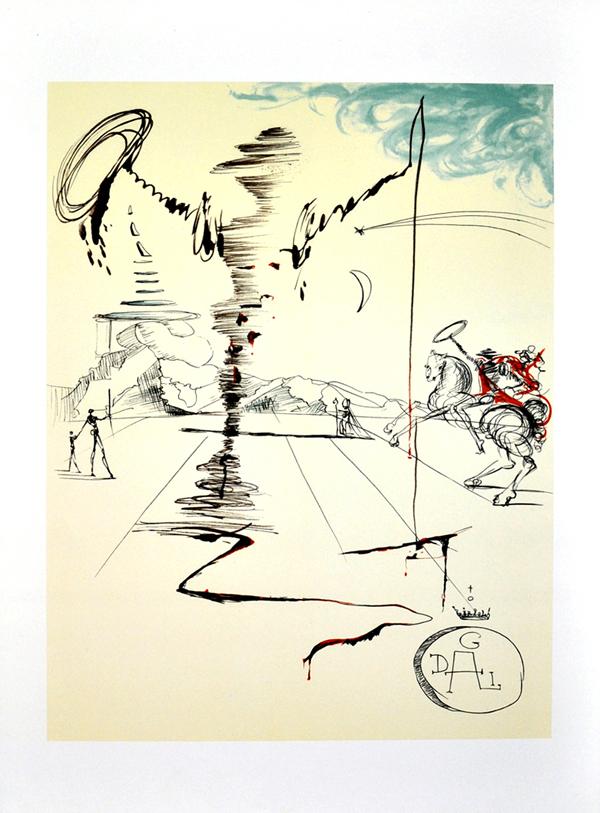 SALVADOR DALI (After) Chevalier Print, 74 of 500