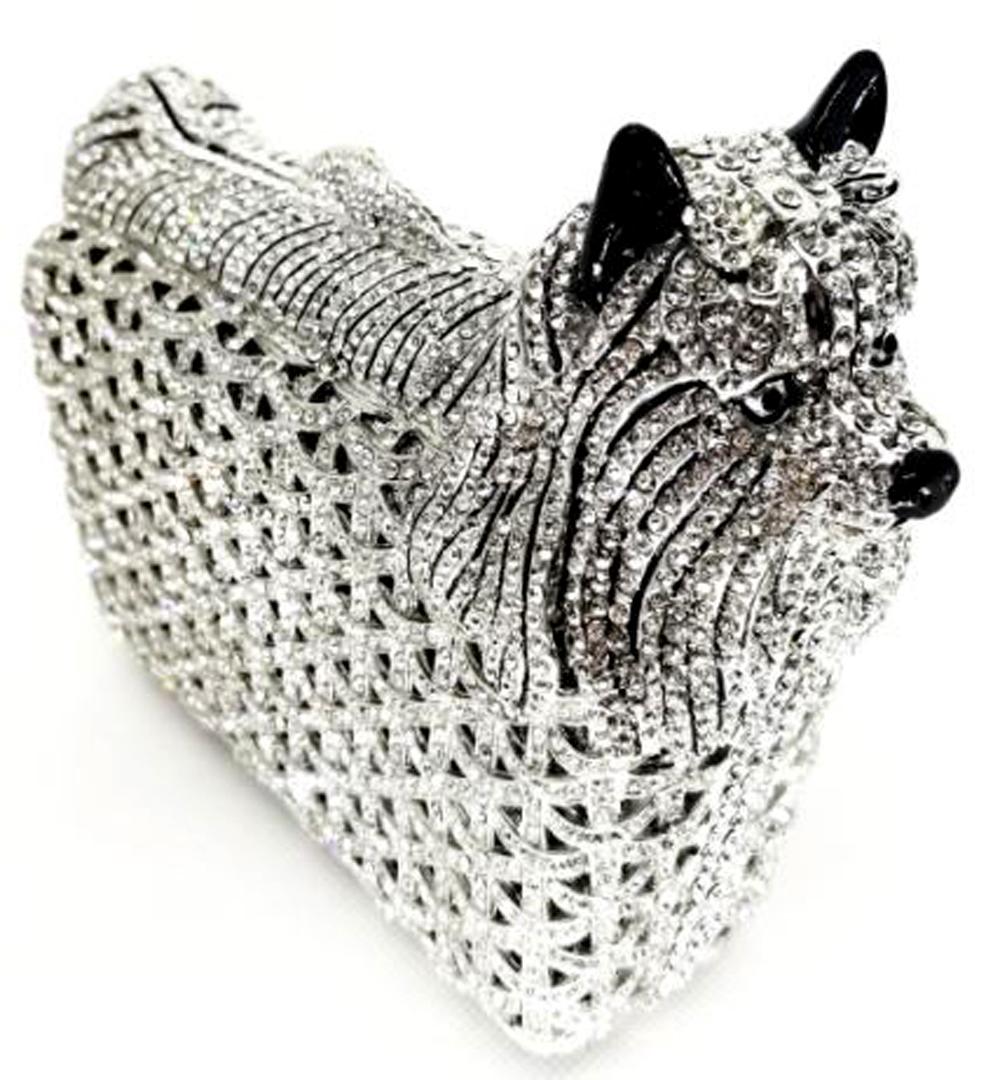 *Rare Exquisite Swarovski Crystal Element Handbag by Christal Couture -Winston (Silver) - Great Inve