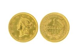 Rare 1853 $1.00 Liberty Head Gold Coin - Great Investment -