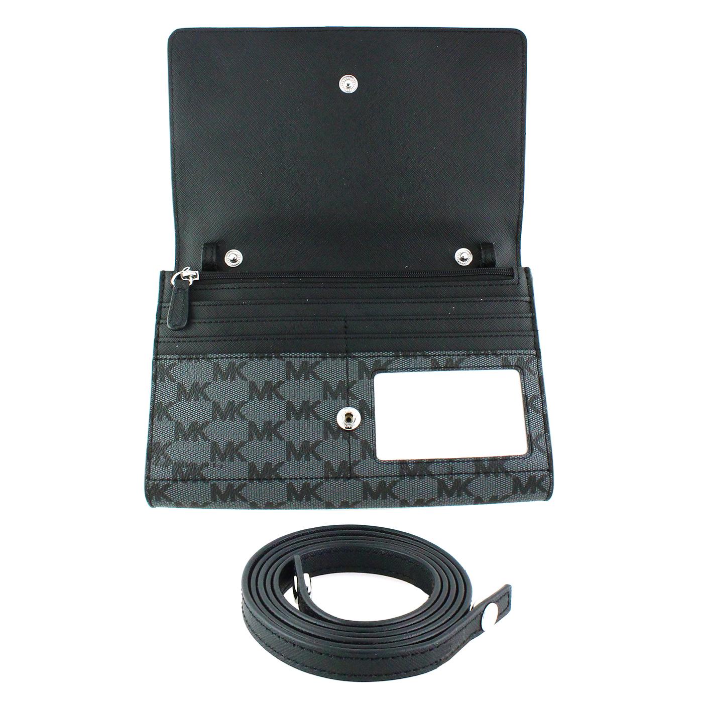 Gorgeous Brand New Never Used MICHAEL KORS "JET SET ITEM BLACK" LG MF XBODY CLUTCH. TagPrice $298.00