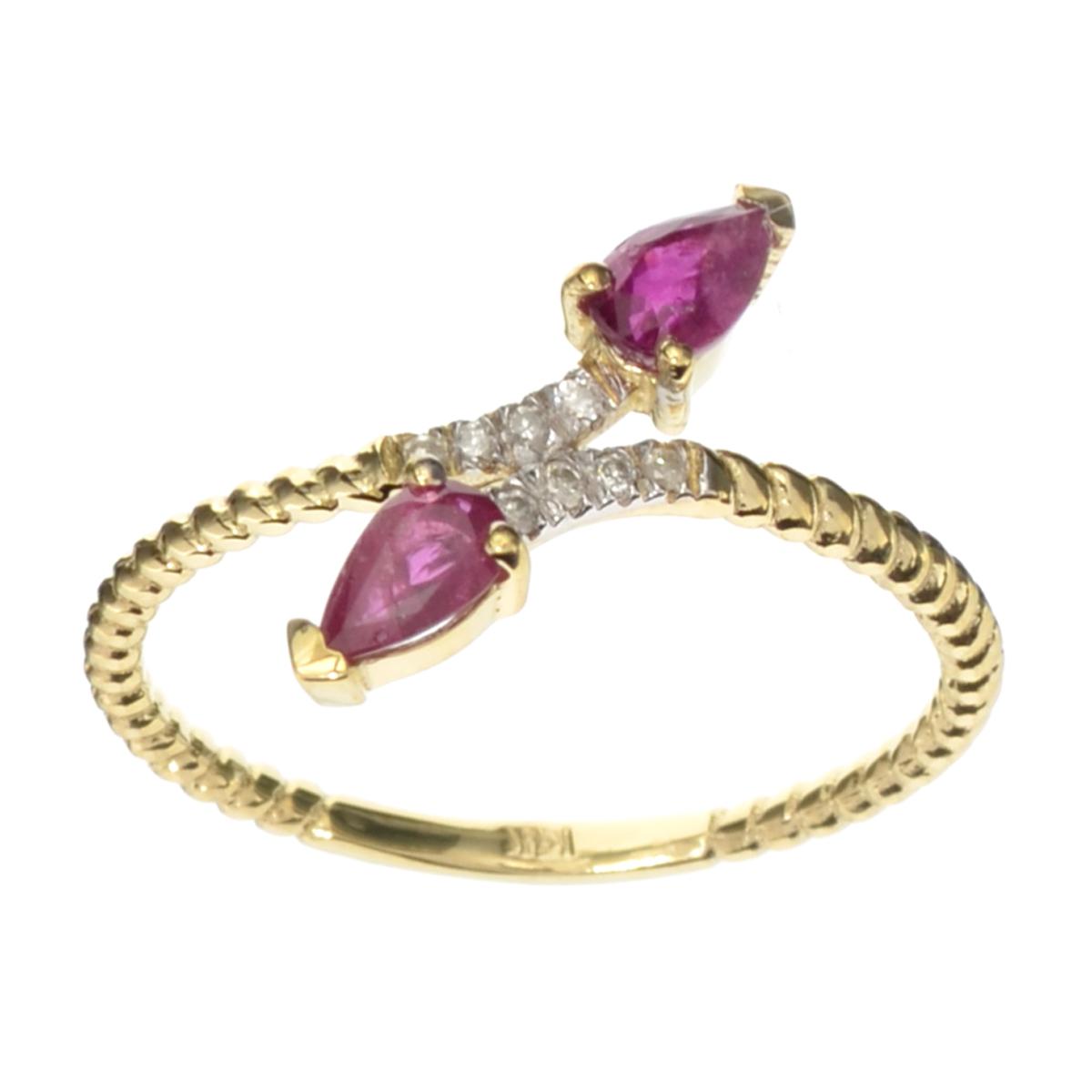 APP: 0.8k Fine Jewelry 14KT. Gold, 0.53CT Ruby And Diamond Ring